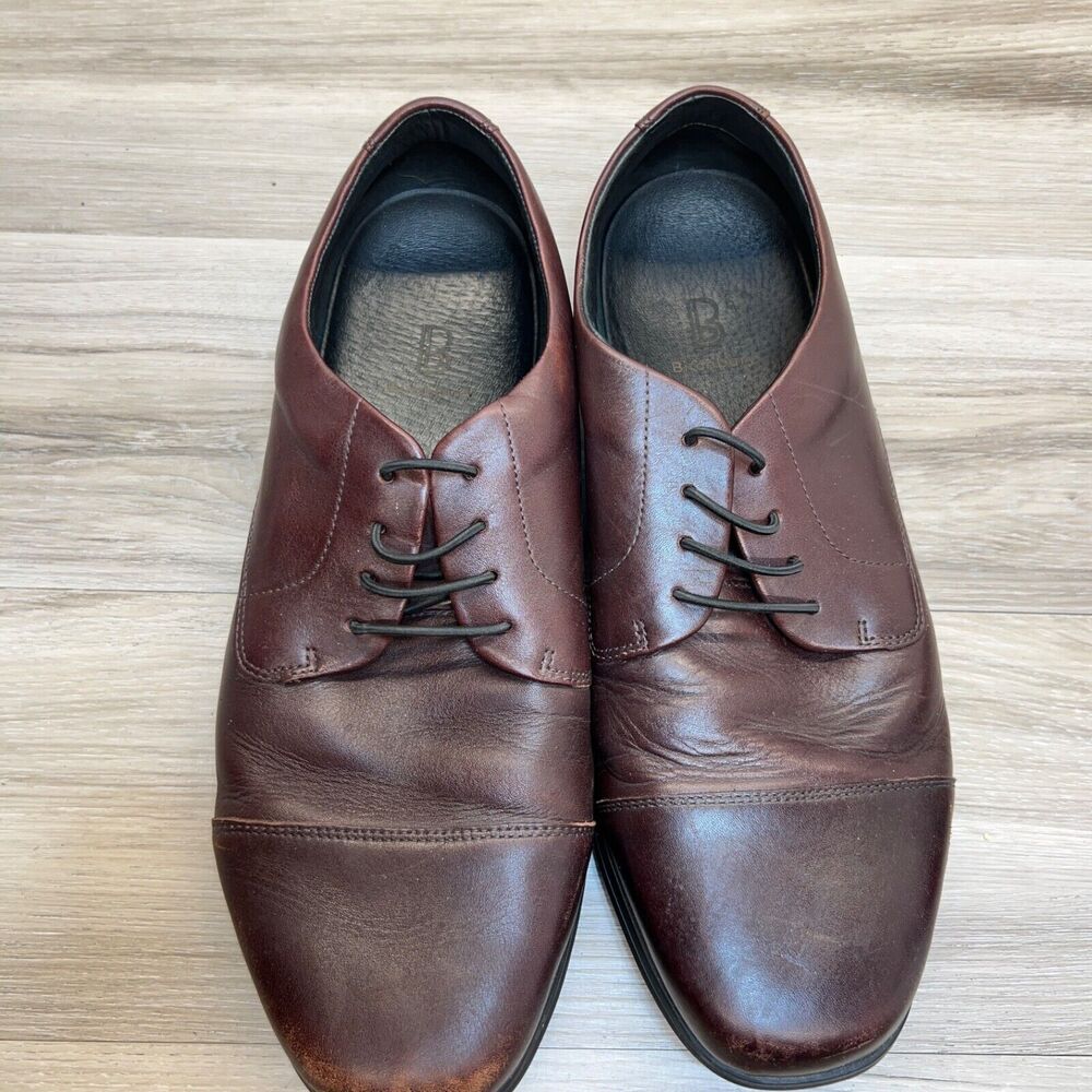 Birchbury Burgundy Brown Mens US 13 - EU 46 Oxford Barefoot Dress Shoe Brenston - Picture 7 of 12